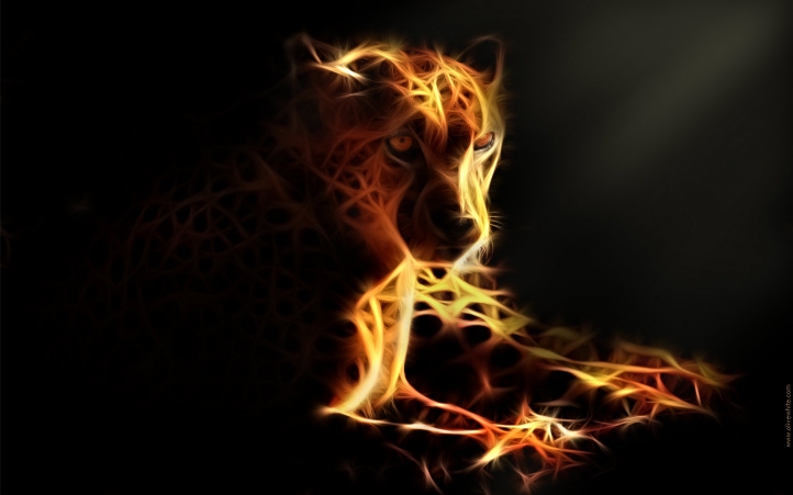 Gontran le Guépard Fractalius fond écran wallpaper