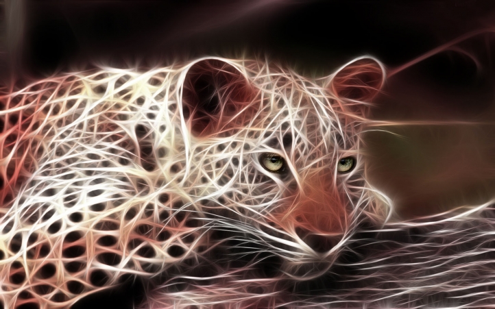 Guépard Fractal fond écran wallpaper