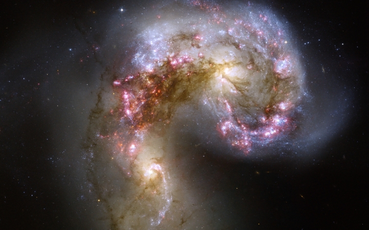 Antennae Galaxies fond écran wallpaper