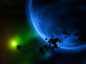 fond écran Météorite dans l'espace