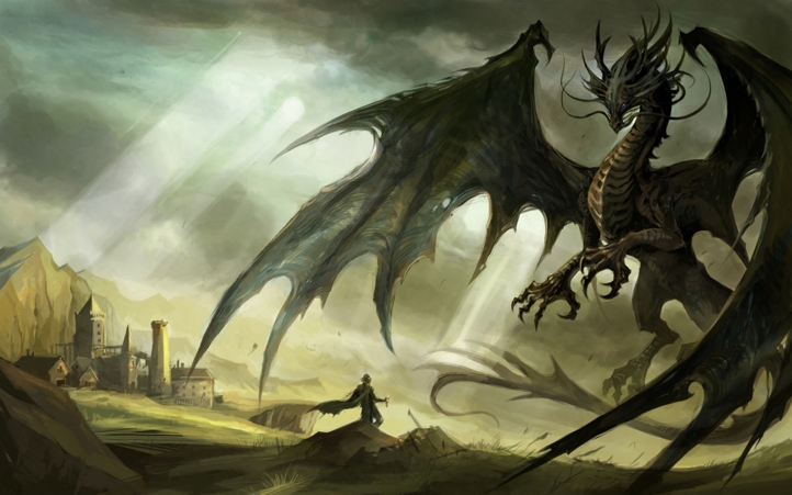 Fantasy Dragon fond écran wallpaper