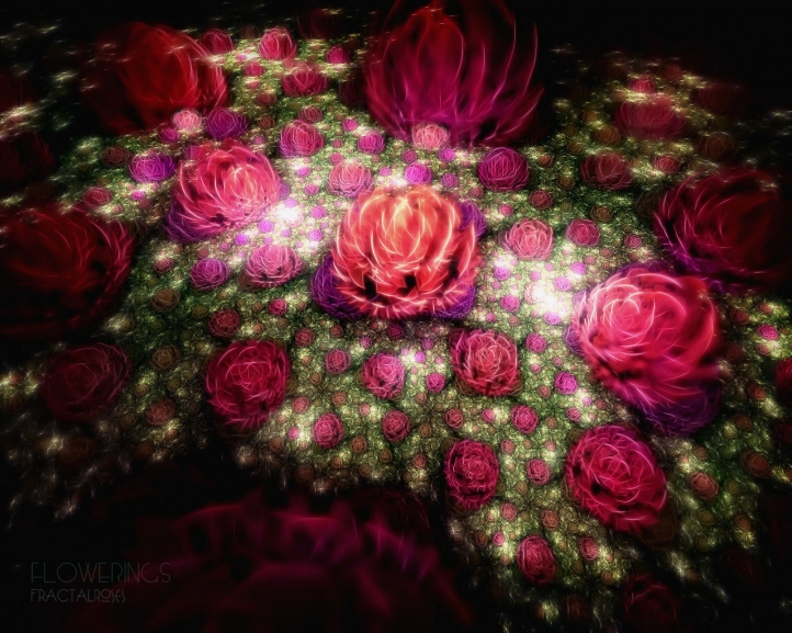 Flowering Fractaleroses.. fond écran wallpaper