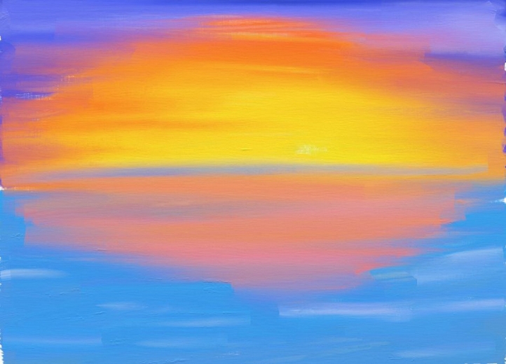 Soleil peinture fond écran wallpaper