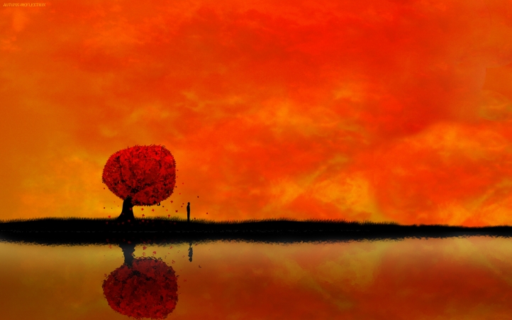 Autumn Reflection fond écran wallpaper