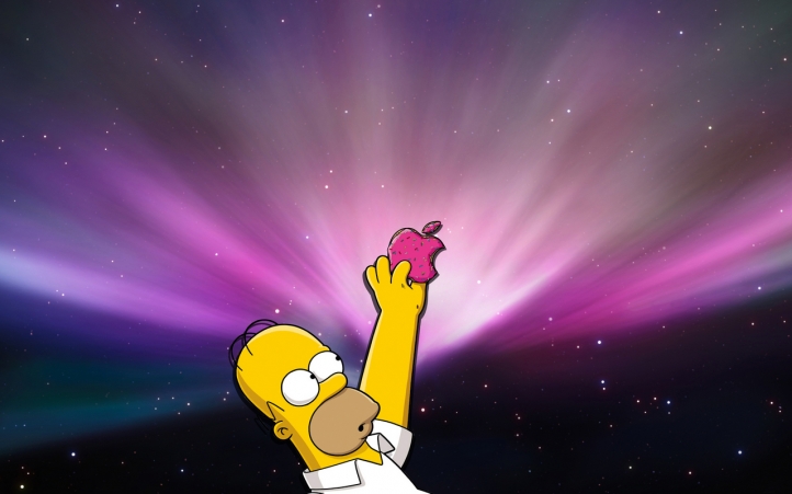 Homer Apple fond écran wallpaper