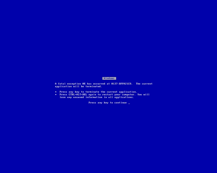 BSOD fond écran wallpaper