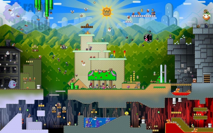 Super Mario Universe fond écran wallpaper