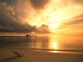 fond écran coucher de soleil sur plage