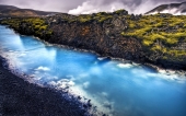 fond écran Rivière bleue