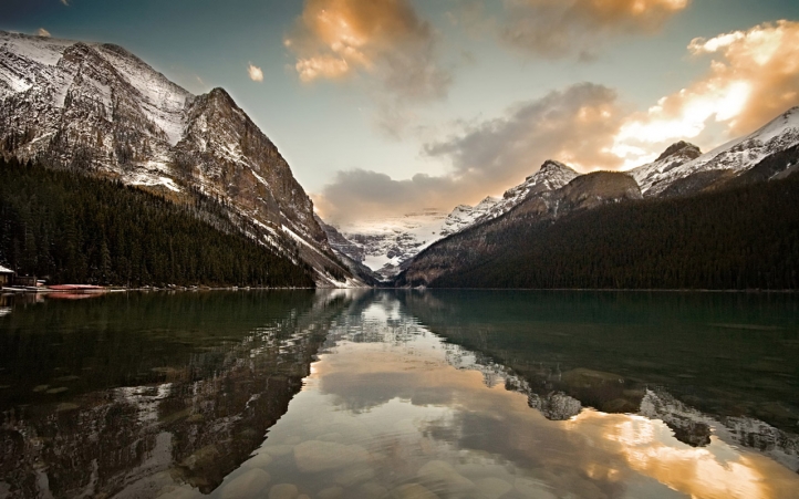 Nature Reflection - Lake Louise fond écran wallpaper